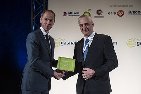 Scania Premio a la Innovación para el autobús de GNL de Scania en el congreso de GASNAM