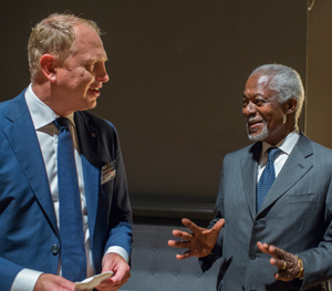 Henrik Henriksson President and CEO of Scania and Kofi Annan former Secretary General of the United Nations