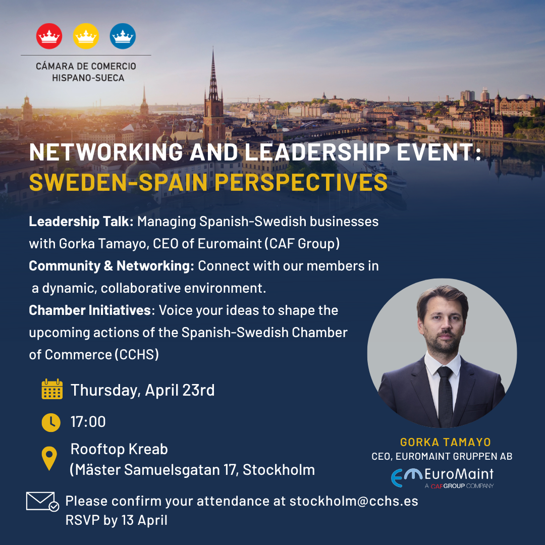 Spain Networking Networking and Leadership event: Sweden-Spain Perspectives in Stockholm