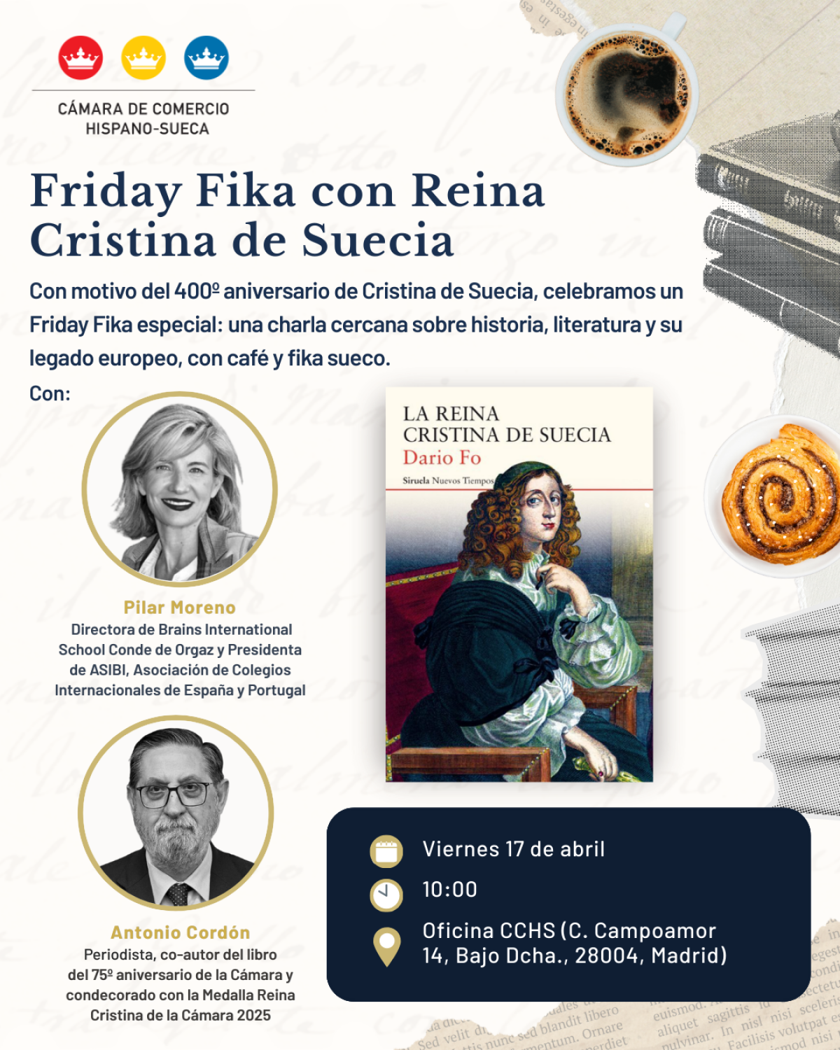 Friday Fika con Reina Cristina de Suecia