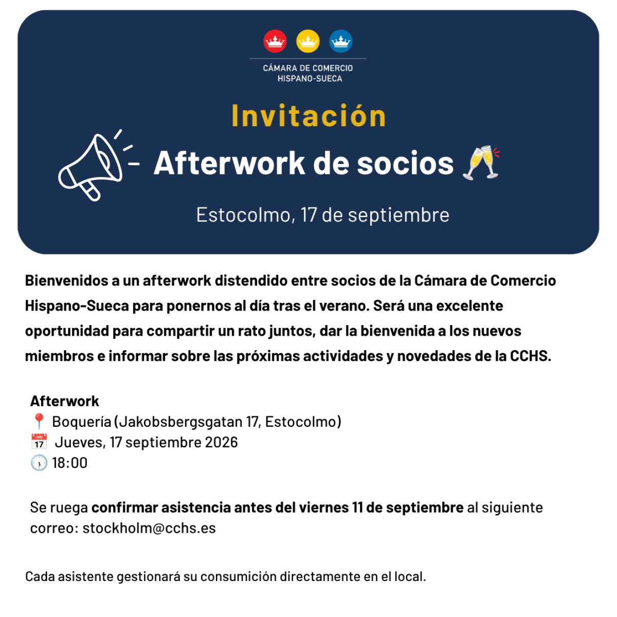Afterwork de socios en Estocolmo