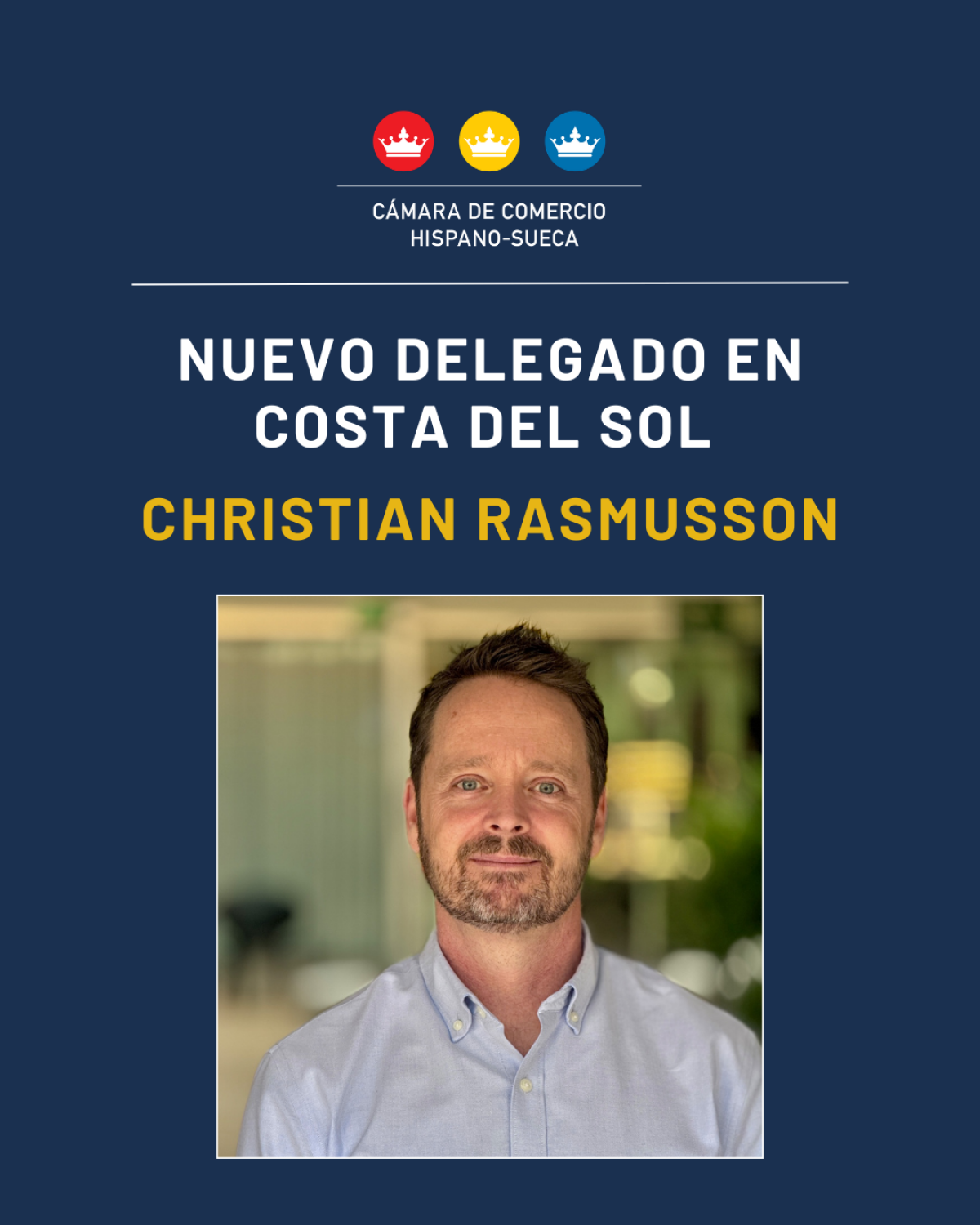 Christian Rasmusson, nuevo Delegado de la C&aacute;mara de Comercio Hispano-Sueca en la Costa del Sol 