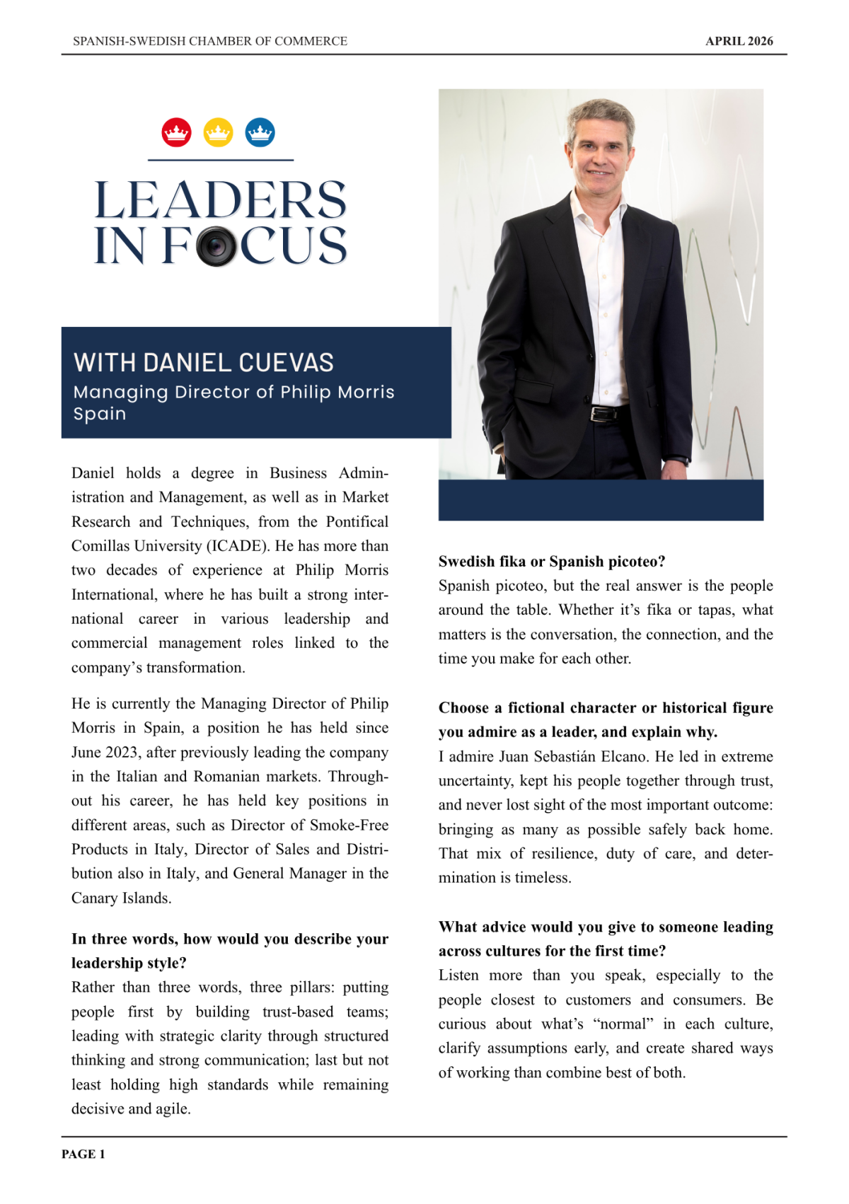 New Leaders in Focus interview: Daniel Cuevas, Managing Director of Philip Morris Spain