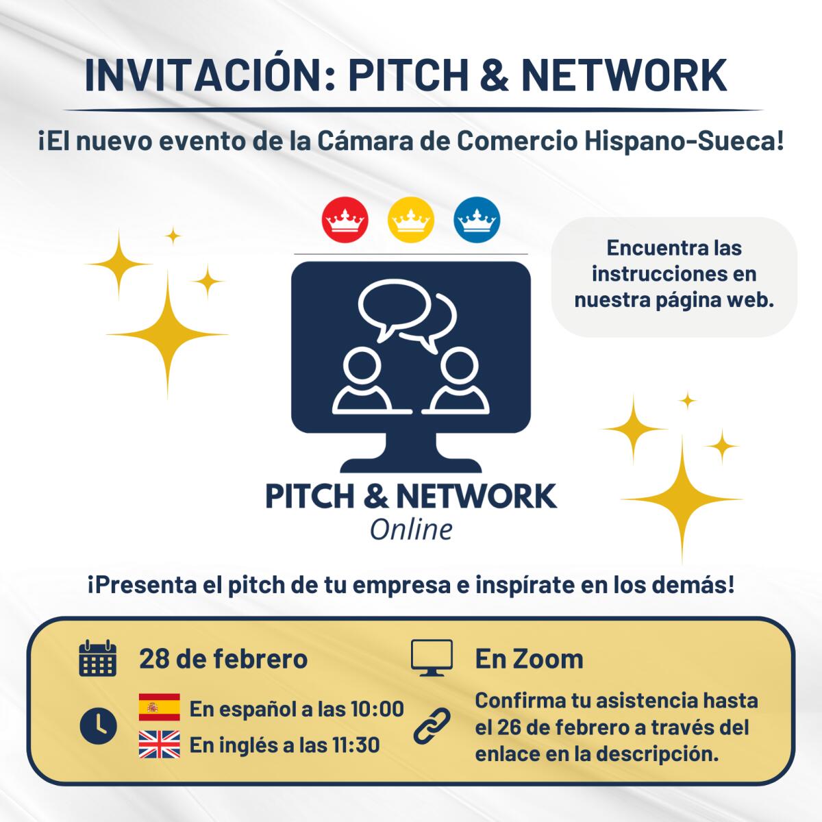 Invitación: Pitch & Network Online