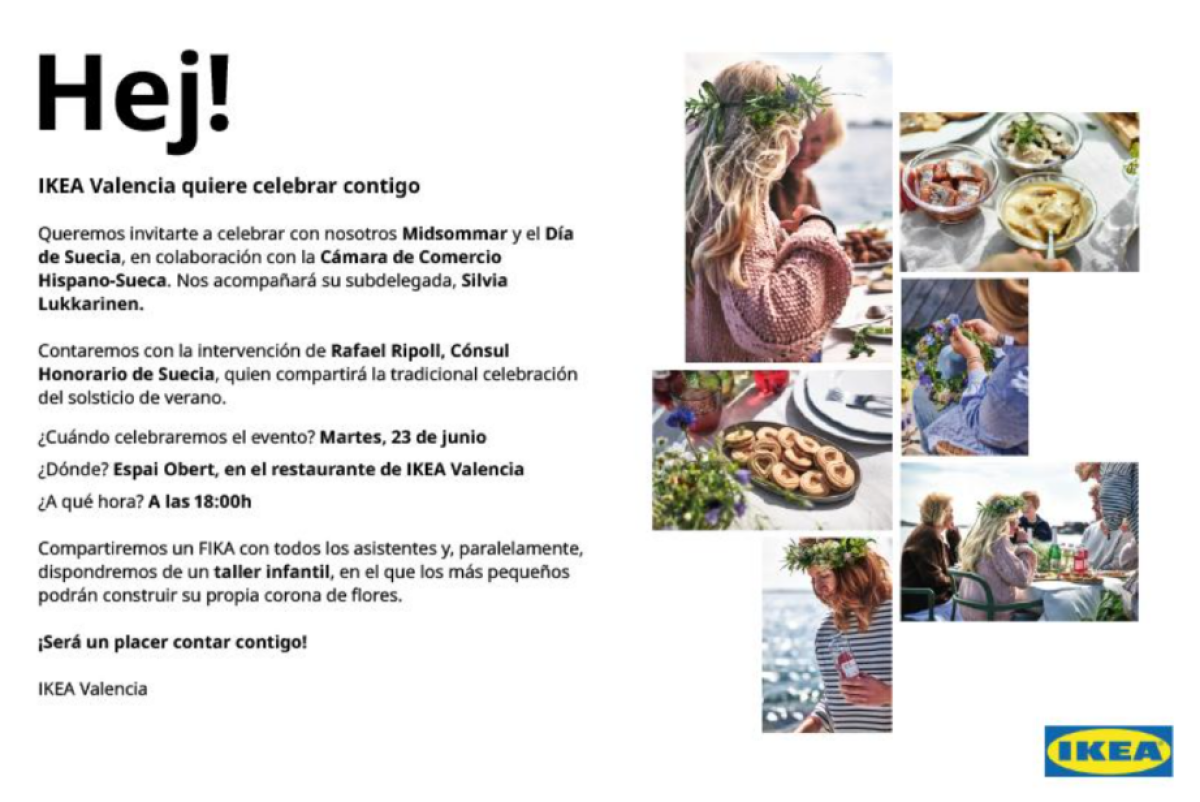 Celebraci&oacute;n de Midsommar y D&iacute;a de Suecia en IKEA