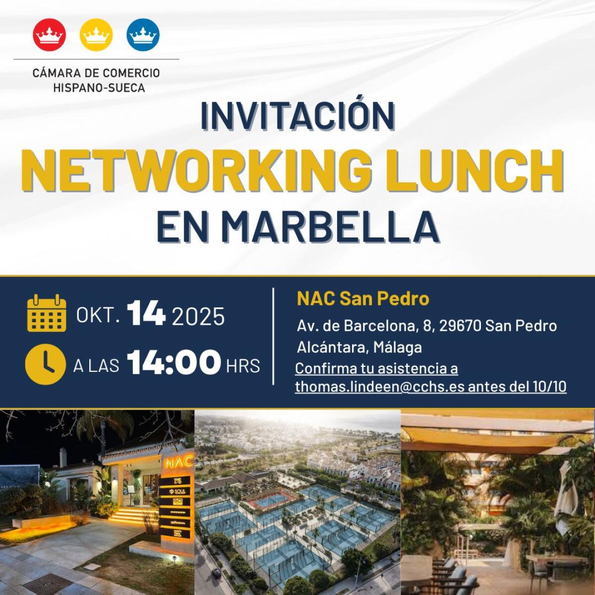 Invitación: Networking Lunch en Marbella