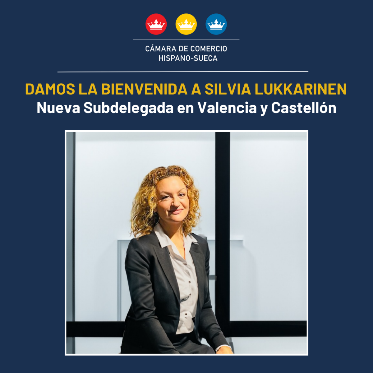 Damos la bienvenida a Silvia Lukkarinen – Nueva Subdelegada en Valencia y Castellón