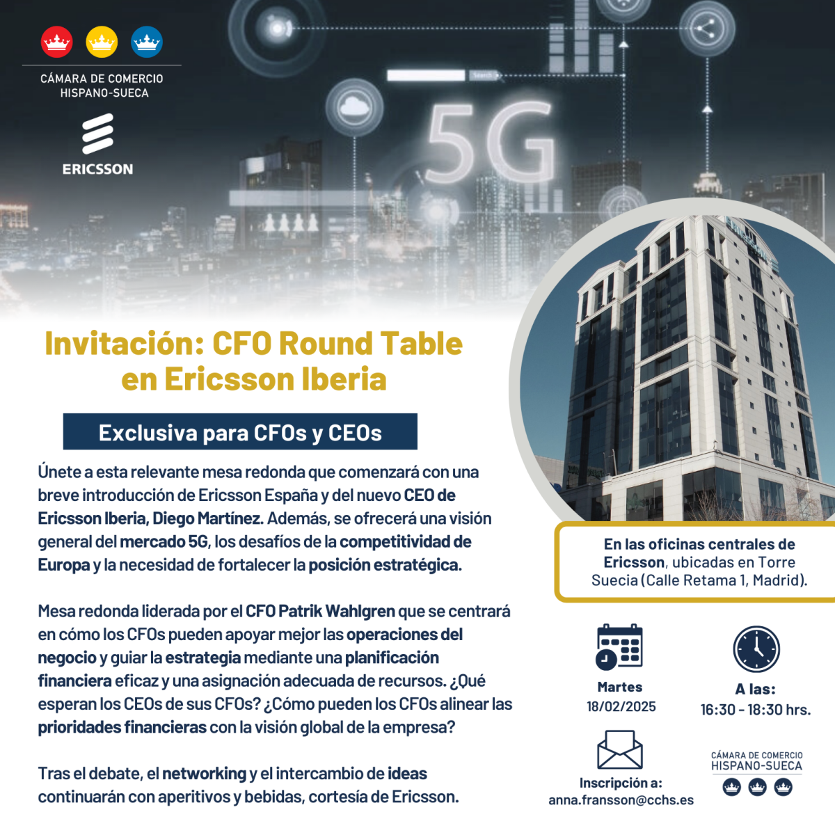 CFO Round Table 4ª Edición en Ericsson Iberia