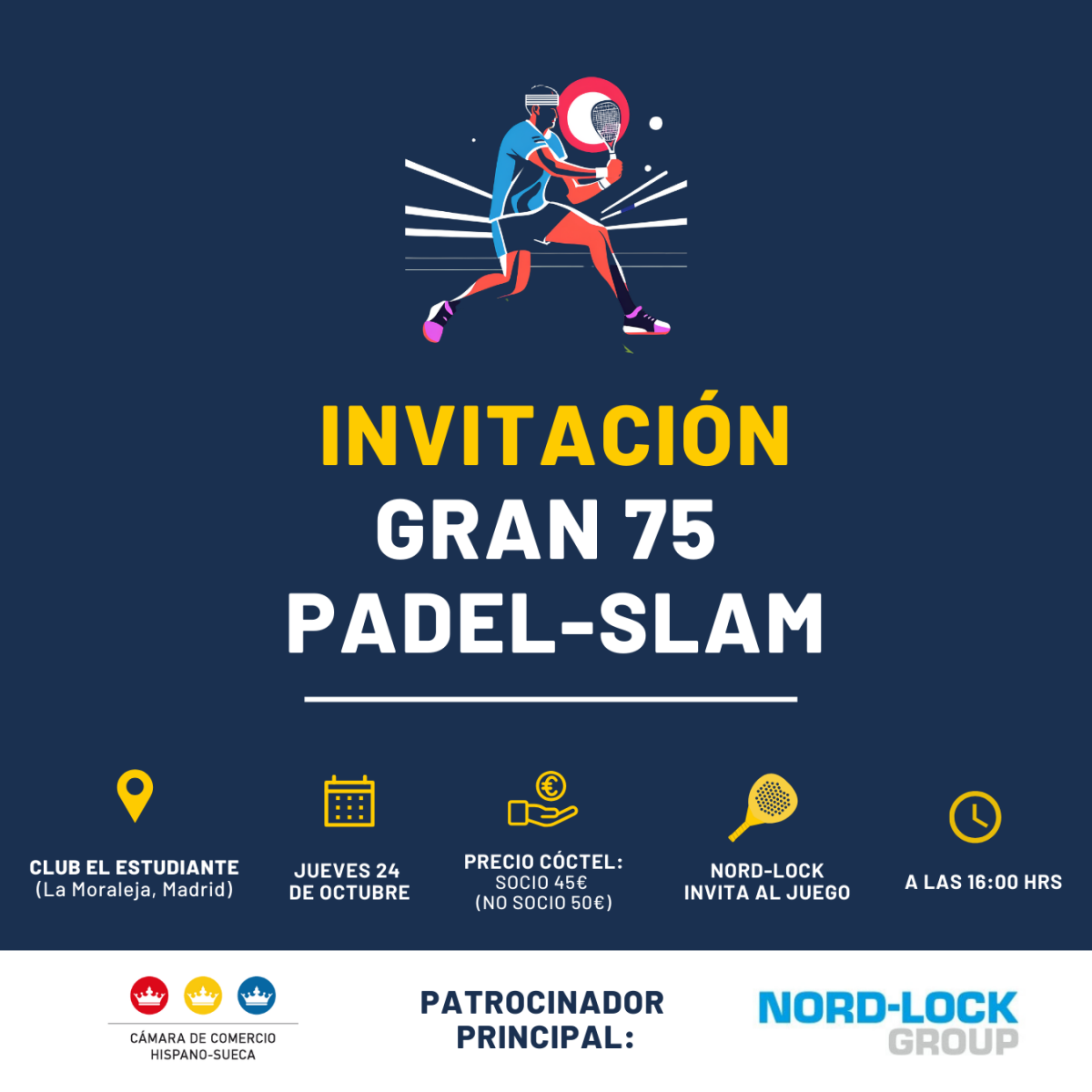  Invitación: Gran 75 Padel-Slam - CCHS Madrid