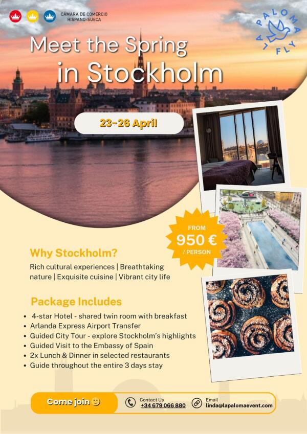 Resa till Stockholm organiserad av Mallorcadelegationen tillsammans med La Paloma Events och La Paloma Fly