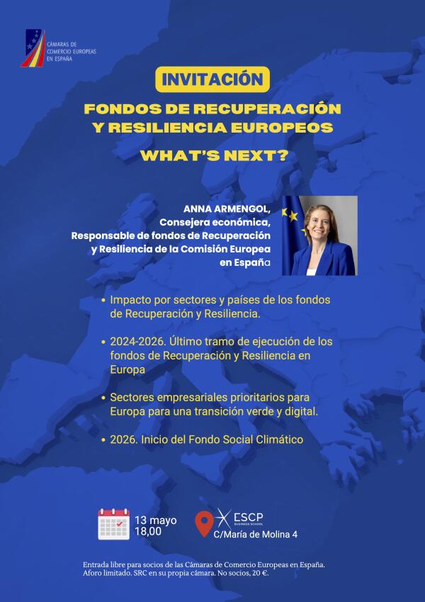  Invitación: FONDOS DE RECUPERACIÓN Y RESILENCIA EUROPEOS
