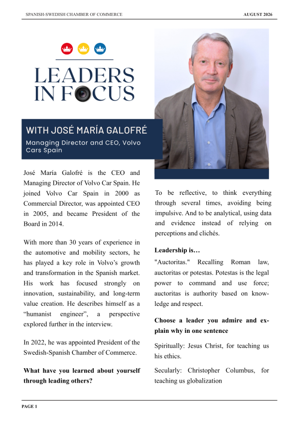 New Leaders in Focus interview: Jos&eacute; Mar&iacute;a Galofr&eacute;, Managing Director and CEO, Volvo Cars Spain