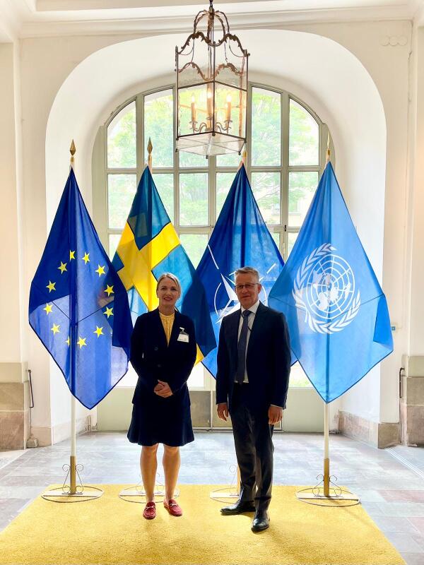Reencuentro con Teppo Tauriainen en el Ministerio de Asuntos Exteriores en Estocolmo
