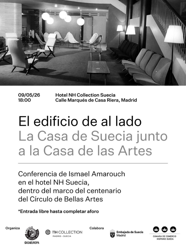 Conferencia de Ismael Amarouch: El edificio de al lado. La Casa de Suecia junto a la Casa de las Artes