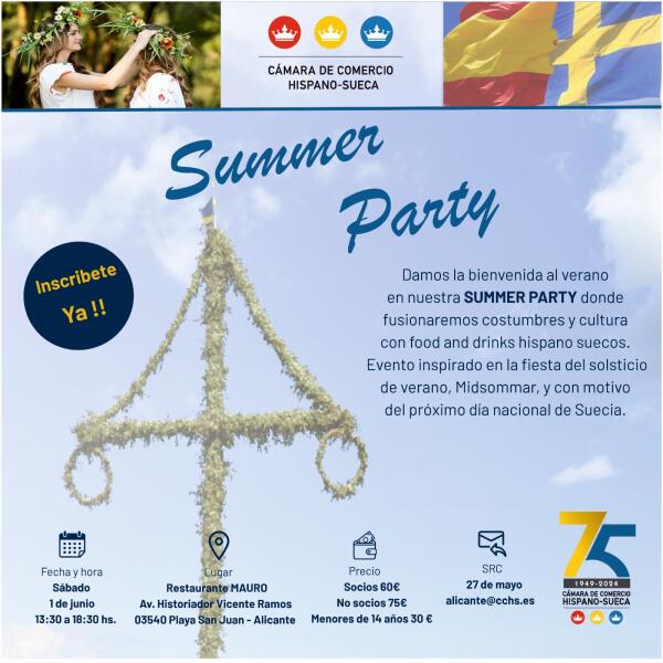 Invitación: Summer Party en la Delegación de Alicante