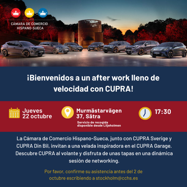 Inbjudan: After work med CUPRA i Stockholm