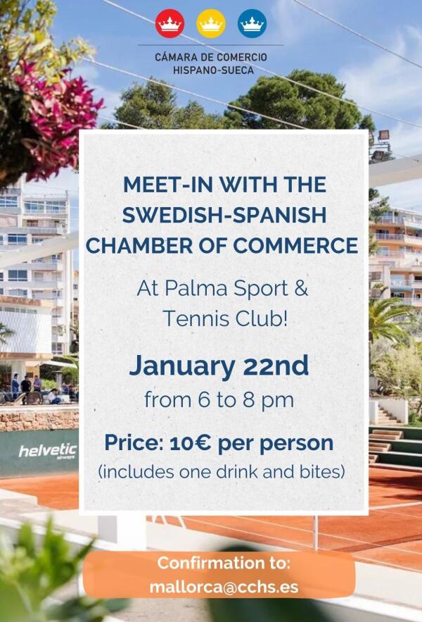 Afterwork Meet-in med den Spansk-Svenska Handelskammaren p&aring; Mallorca
