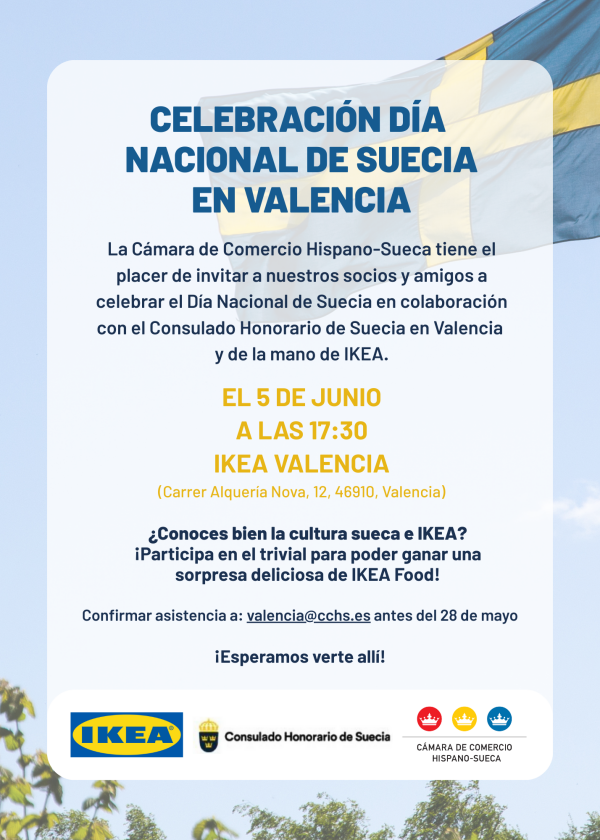 Invitación: Celebra el Día Nacional de Suecia en Valencia