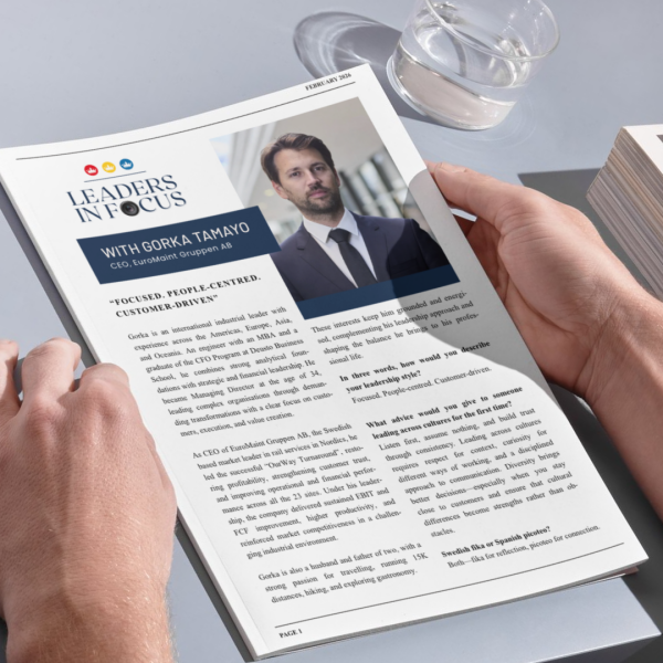 New Leaders in Focus interview: Gorka Tamayo, CEO of EuroMaint Gruppen AB
